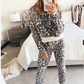 Women Long Sleeve Crop Top And Pant Casual Suits - ladieskits - 0