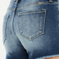 Kancan Jeansshorts mit hoher Taille und ungesäumtem Saum