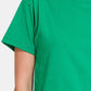 Kurzärmliges, kurzes T-Shirt mit Rundhalsausschnitt von Zenana