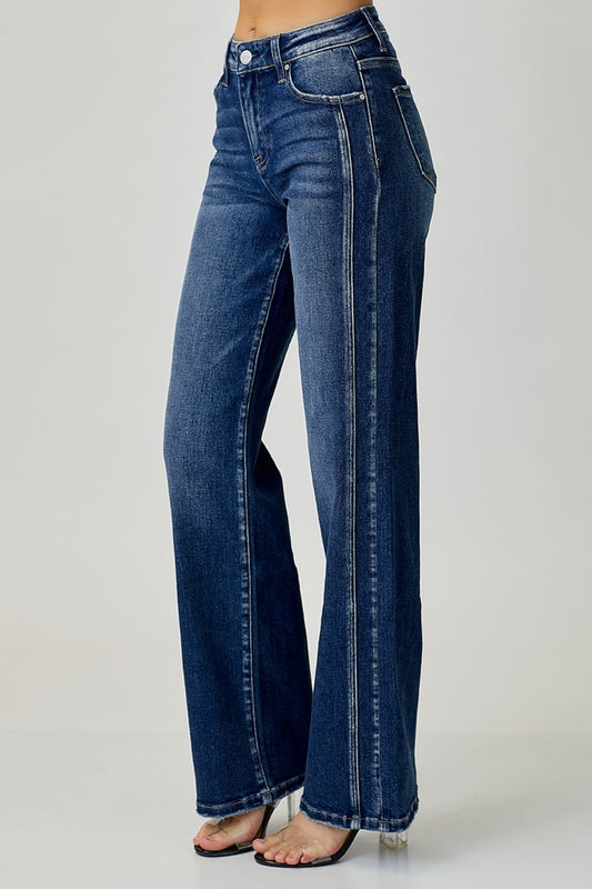 Gerade Jeans „RISEN“ mit mittelhohem Bund