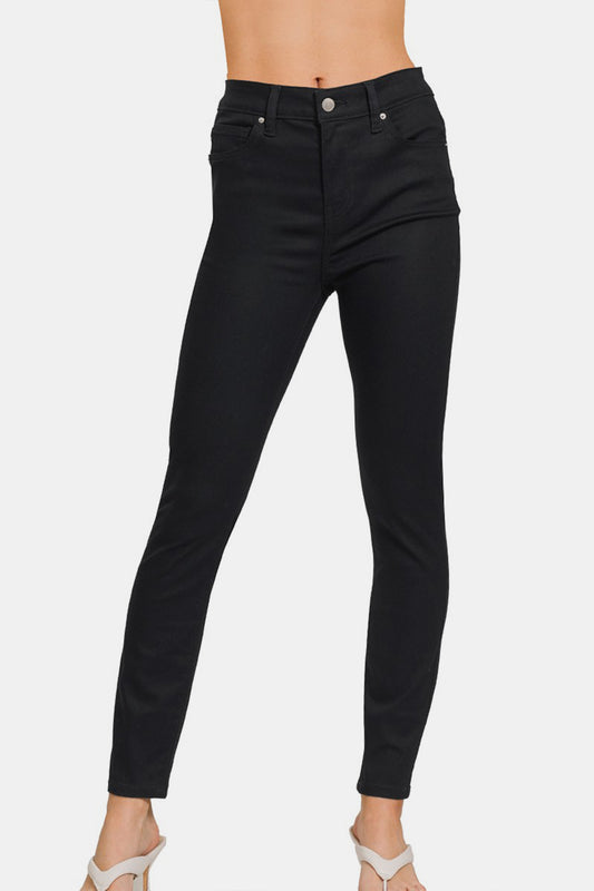 Zenana – Skinny-Jeans in voller Größe mit hohem Bund