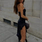 Elegantes ärmelloses Maxi-Abendkleid mit Rüschen – sexy rückenfreies Partykleid für Damen 