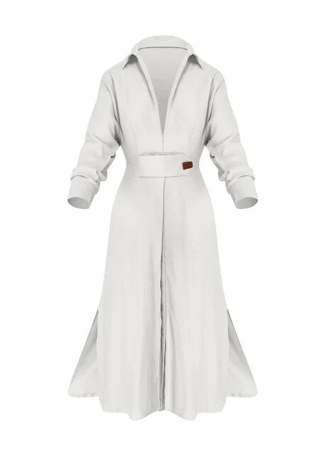 Robes de soirée élégantes avec poches pour femmes, luxe, couleur unie, manches longues, chic, fête, promotion, 2023 