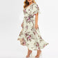 Übergröße Damen Chiffon Blumen Bohemian Strand Sommerkleid - Fließendes Urban Gypsy Kleid 
