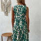 Women's Printed Sleeveless V-Neck Midi Beach Dress - Boho Chic Summer Dress