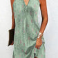 Women's Loose Stitching V Neck Sleeveless Dress - Bohemian Summer Fashion Vacation Dress