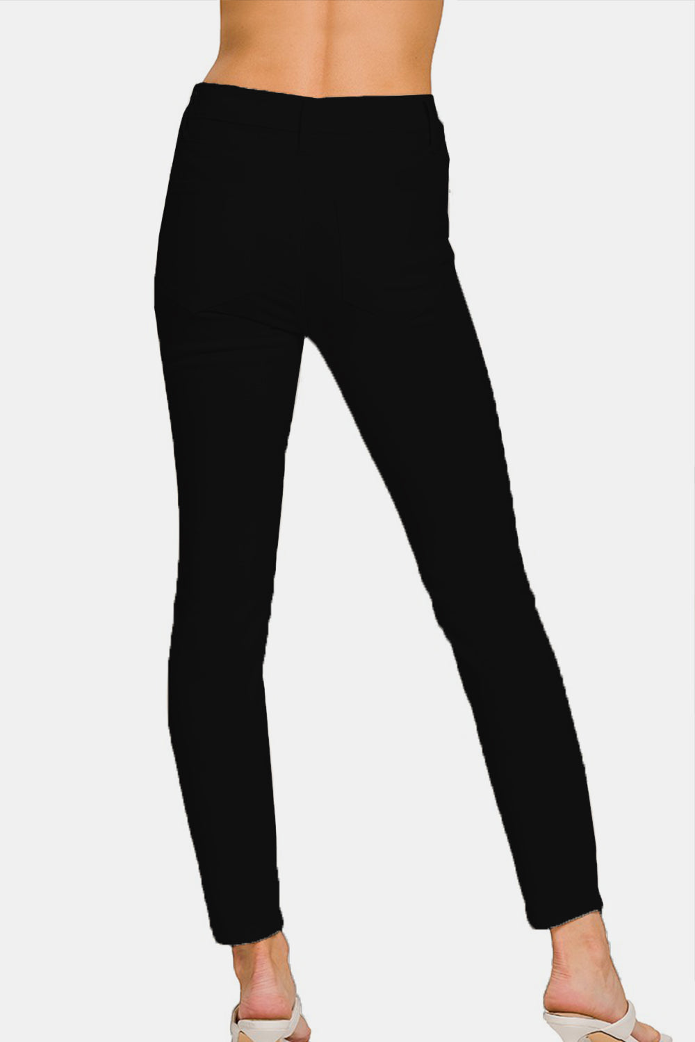 Zenana – Skinny-Jeans in voller Größe mit hohem Bund
