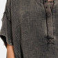 Zenana – T-Shirt mit halblangem Knopf und verwaschener Textur