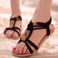 2021 summer new bohemian sandals women's shoes cross straps flattoe students beach shoes - ladieskits - 0