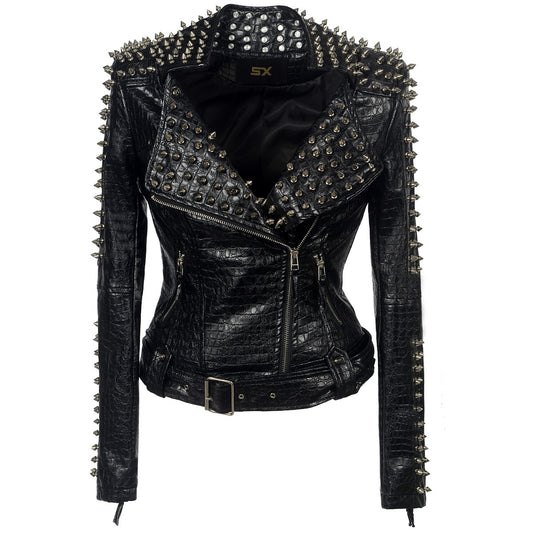 Short leather jacket - ladieskits - 0