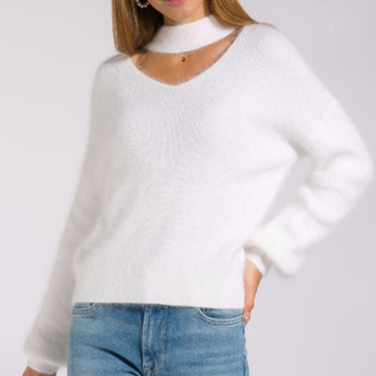 Fashion Turtleneck Sweater Women Blue Winter Clothes - ladieskits - 0