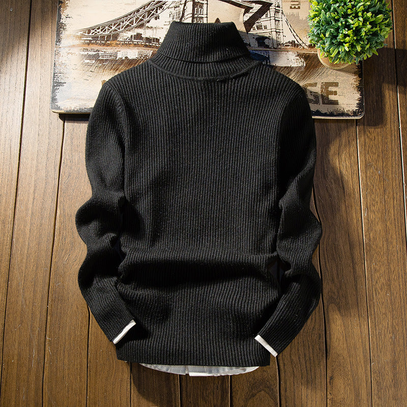 Fashion Solid Color Winter Slim Sweater Men's Sweater - ladieskits - 0
