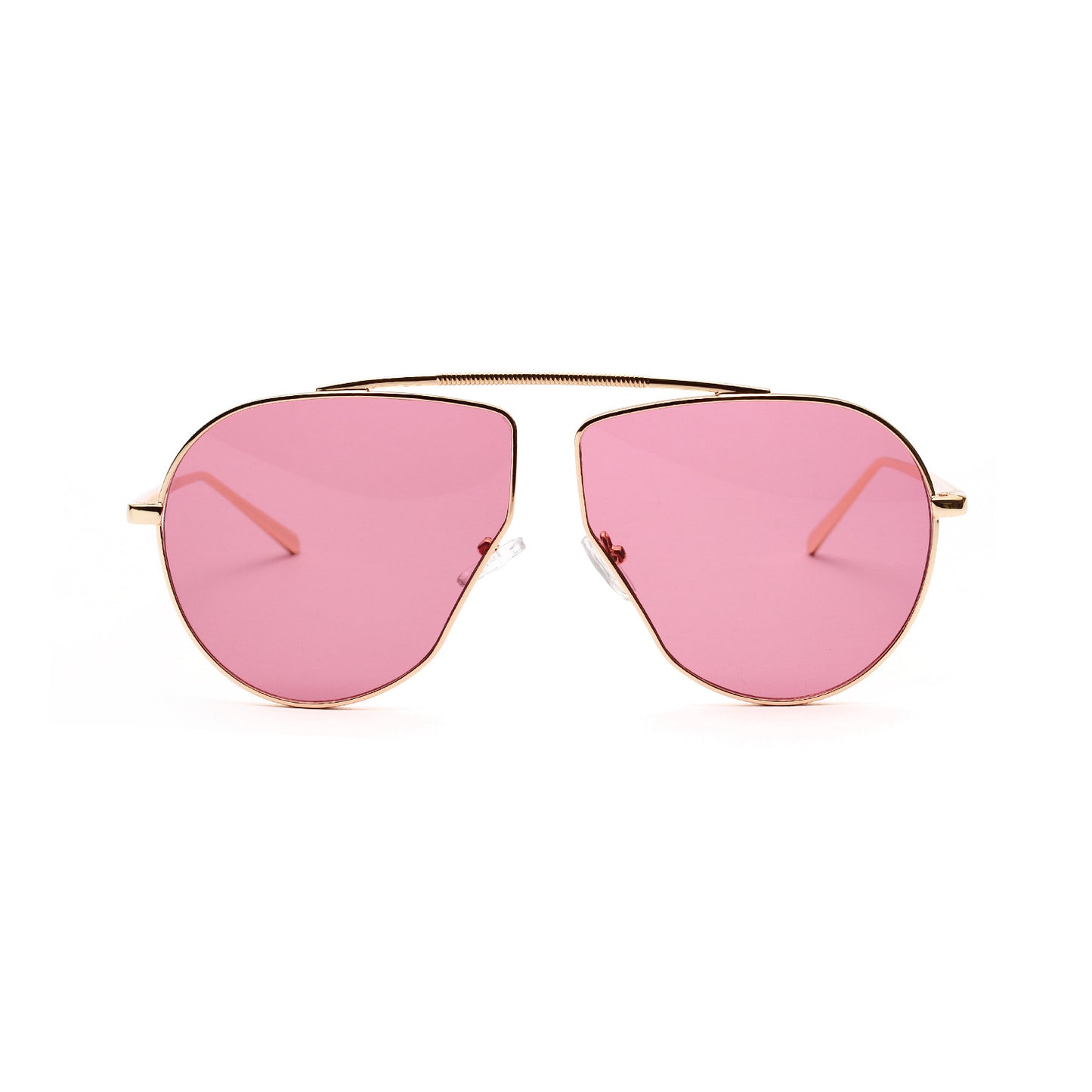 A1166 Polygonal Big Frame Sunglasses, Metal Frame Sunglasses For Women - ladieskits