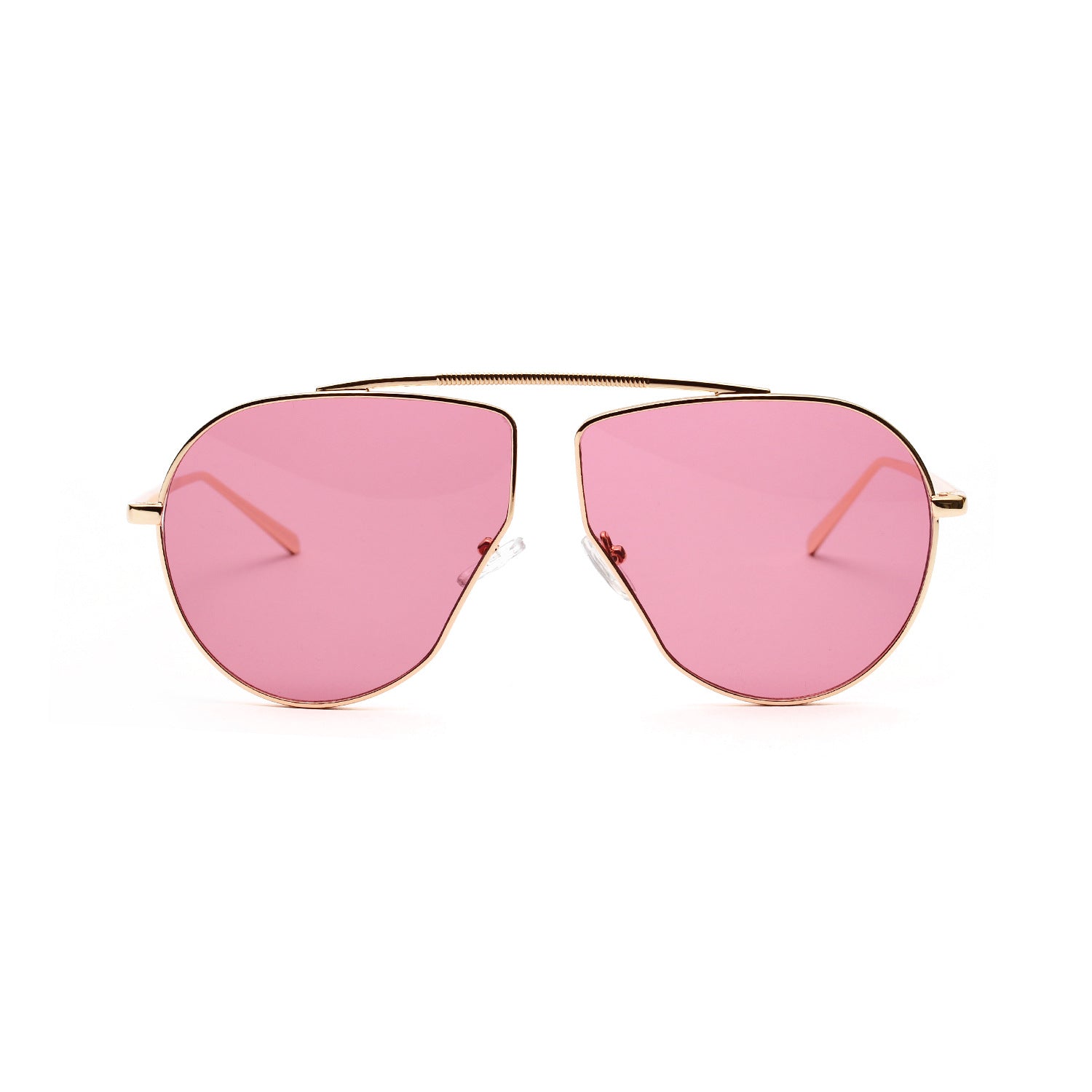 A1166 Polygonal Big Frame Sunglasses, Metal Frame Sunglasses For Women - ladieskits