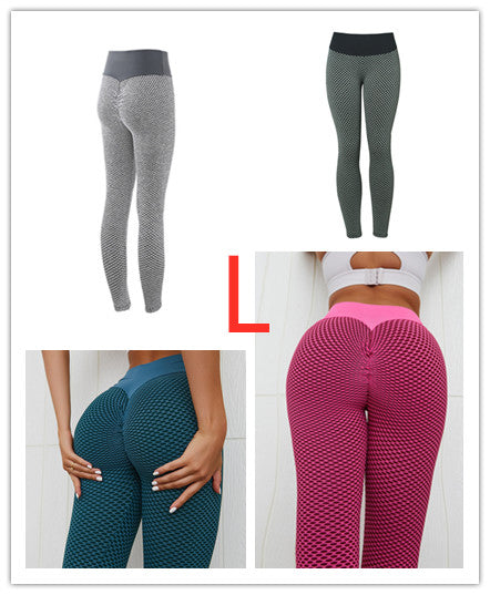 Plaid Leggings Fitness Yoga Pants Women's Seamless High Waist Leggings Breathable Gym - ladieskits - 0