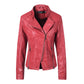 Slim Leather Ladies Coat Pu Jacket - ladieskits - 0