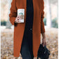 Autumn And Winter New Style European And American Fashion Solid Color Stand-Up Collar Woolen Blazer - ladieskits - jacket