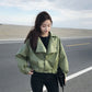 Spring New Style Leather Jacket Women Short Locomotive Suit - ladieskits - 0