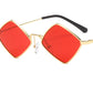 Retro Style Diamond Sunglasses Sunglasses Personality Irregular Metal Sunglasses - ladieskits - 0