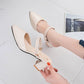 Summer Gentle Thick-heeled High Heels Shoes Baotou Sandals For Women - ladieskits - 0