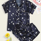 Summer Satin Women Pajams Print V-Neck Stretch Lingerie Female Sleepwear Casual Shorts Set Loungewear Women - ladieskits - women pajamas