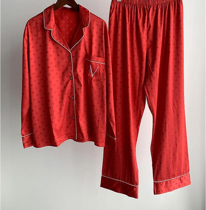 High Quality Satin Pajamas For Women Two Pieces Set - ladieskits - women pajamas