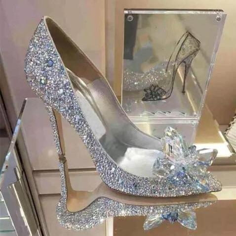 Fashion High Heels Crystal Slippers - ladieskits - 0