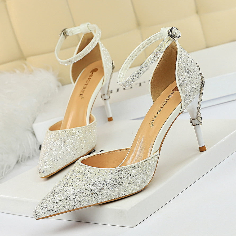High metallic and sequined heels - ladieskits - 0