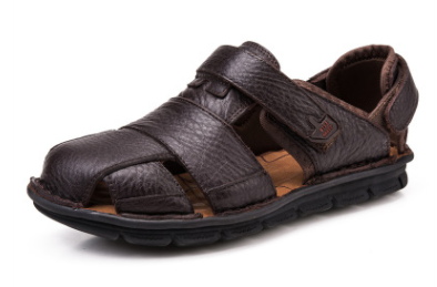 Yan Yang 2021 new summer leather sandals men Breathable leisure male non-slip sandals Baotou men sandals - ladieskits - 0