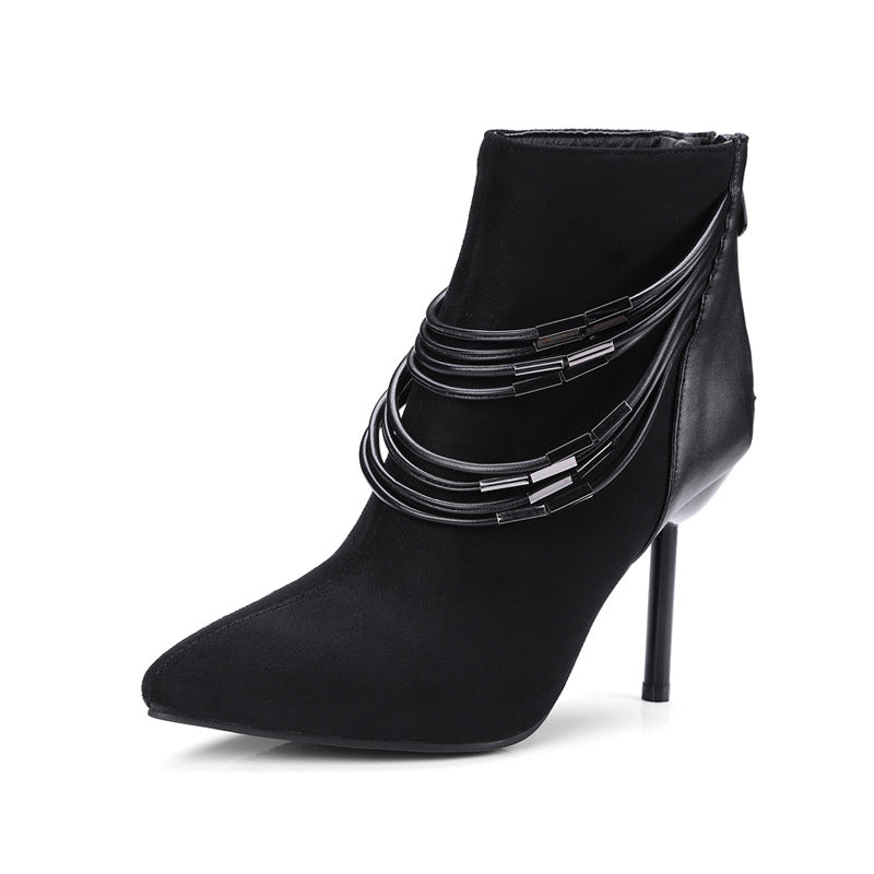 Stiletto high heels ankle boots - ladieskits - 0