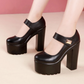 Large size thick heel high heels - ladieskits - 0