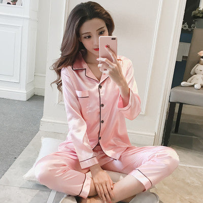 Pajamas suit silk pajamas - ladieskits - women pajamas