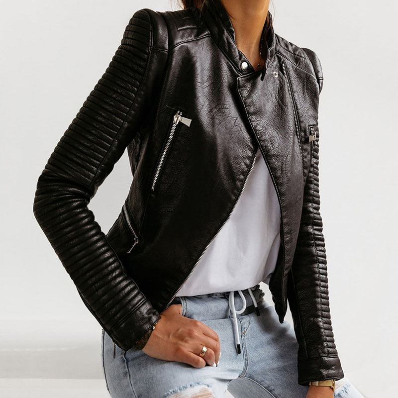 Fashionable leather jacket with good quality - ladieskits - 0
