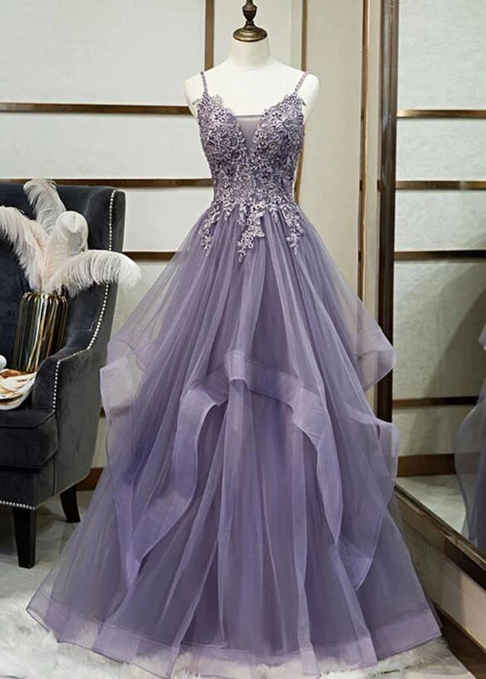 2023 New Arrival Lace Top Prom Dress with Ruffle Skirt