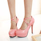 Round toe platform super high heels - ladieskits - 0