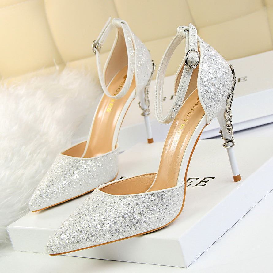 High metallic and sequined heels - ladieskits - 0