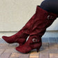 Bottes occidentales chaussures d'hiver bottes longues à mollet large pour femmes