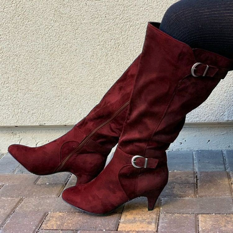 Western Boots Winter Shoes Wide Calf Long Boots For Women