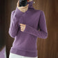 Jacquard Sweater Fashion Solid Color Blouse For Women - ladieskits - sweatshirt vs sweater
