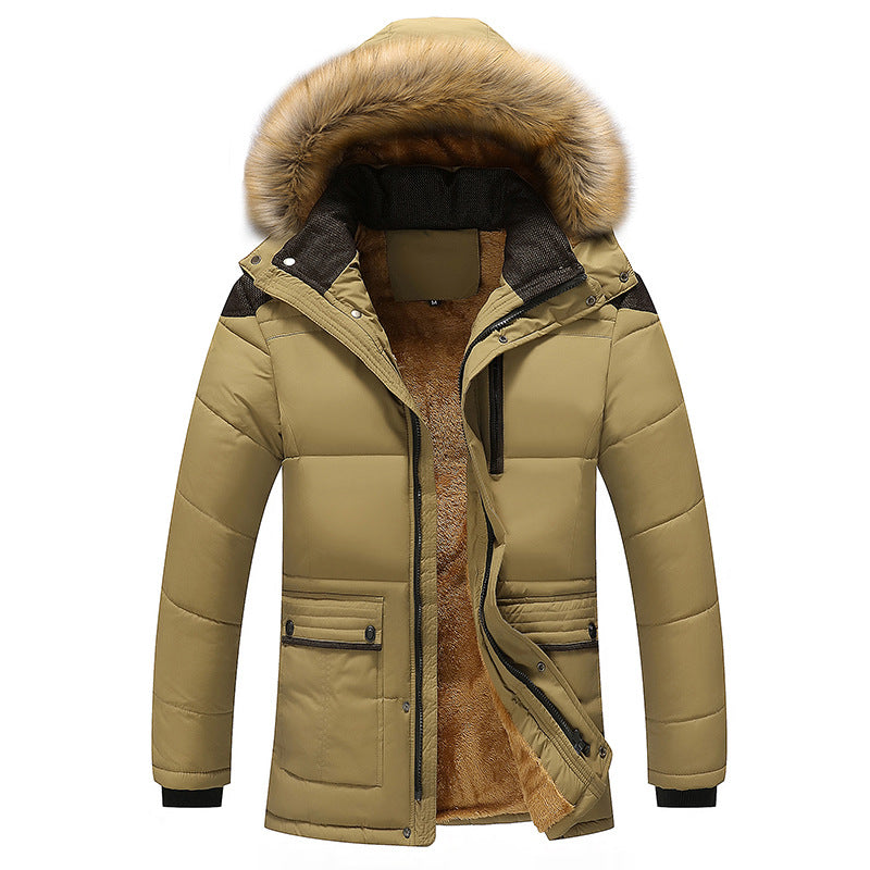 Winter Jacket Men's Cotton Jacket With Hood - ladieskits - 0