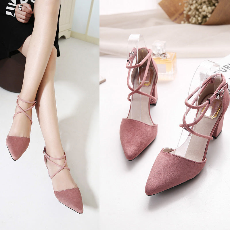 A generation of 2021 spring, summer and Korean women's high heel shoes, sanding, sandals, sandals, women's shoes, 37105 - ladieskits - 0