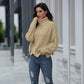 Loose solid color sweater women winter - ladieskits - 0