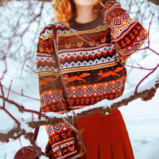 Vintage Sweaters Winter Thicken Knitwear Pullovers Women Ove - ladieskits - 0