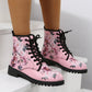Print Ankle Boots Lace-up Shoes For Women - ladieskits - 4