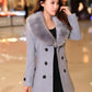 Woolen women coat double-breasted woolen coat - ladieskits - 0