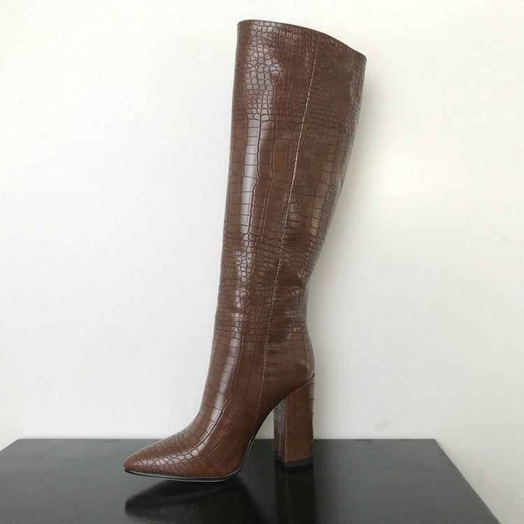 Large chunky boots for high boots for women - ladieskits - 0
