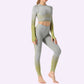 LANTECH Women Yoga Sets Gym Fitness Athletic 2 Pcs Sports Suits Set Pants Leggings Sportswear Leggings Seamless Sports Shirts - ladieskits - 0