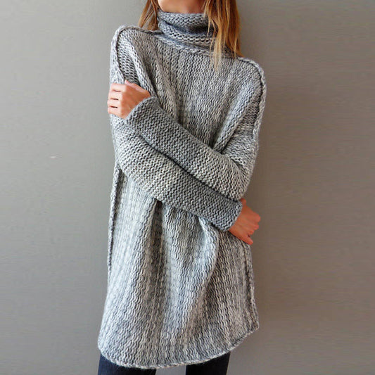 New products for autumn and winter women's loose turtleneck sweater - ladieskits - 0