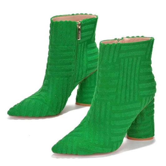Heeled Boots For Women Fashion Pionted Toe Shoes - ladieskits - 4