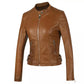 PU leather motorcycle leather jacket - ladieskits - 0